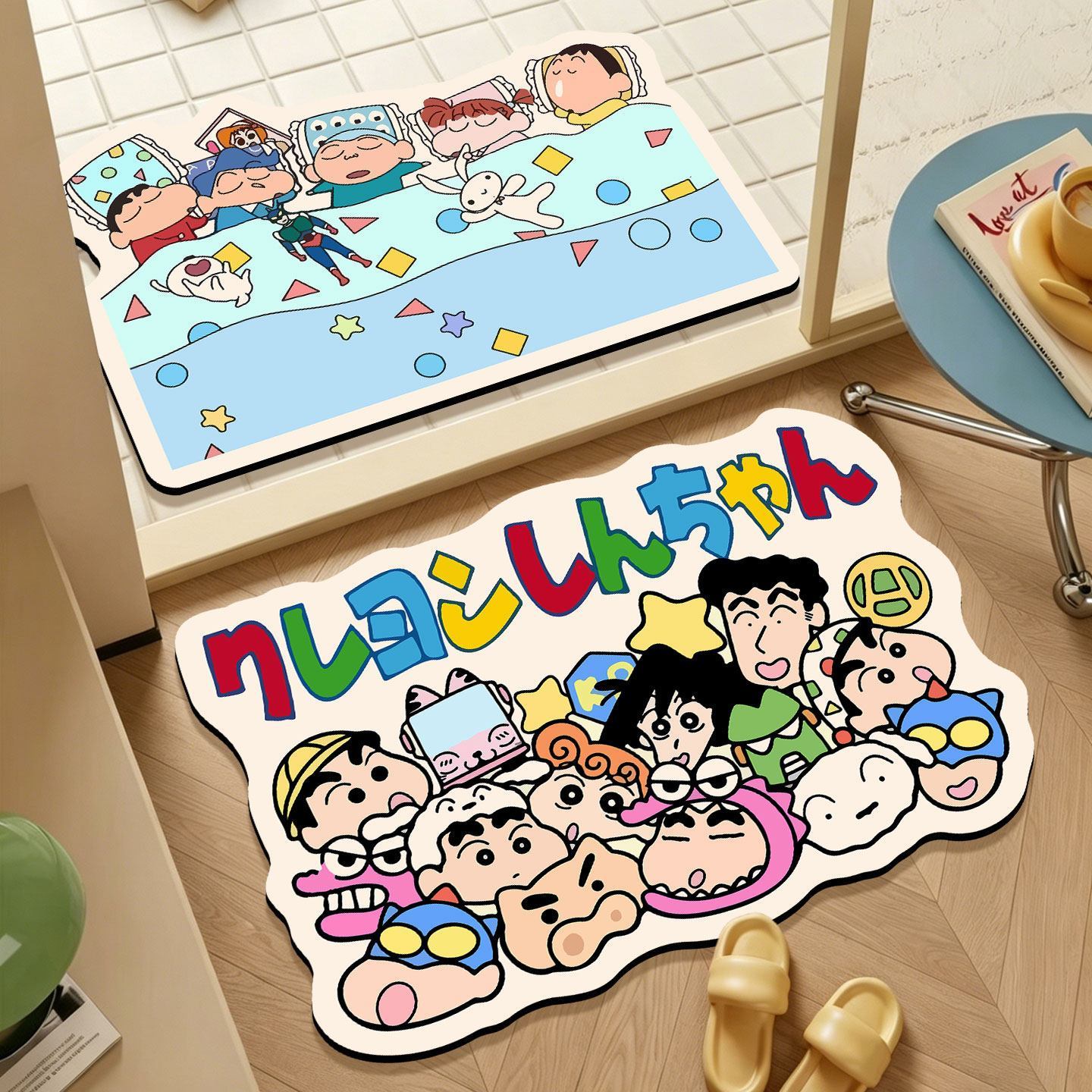 Home Goods Bathroom Mats - Crayon Shin‑chan Irregular Bath Mat, Cartoon