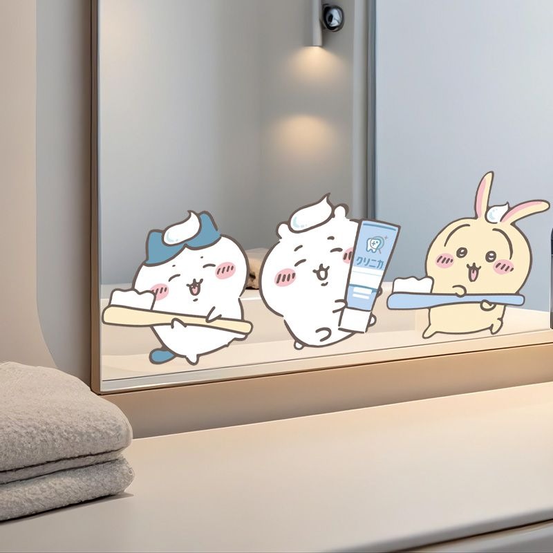 Tiny Home Bathroom Kit - Hot Chiikawa Mirror Stickers Strong Adhesive