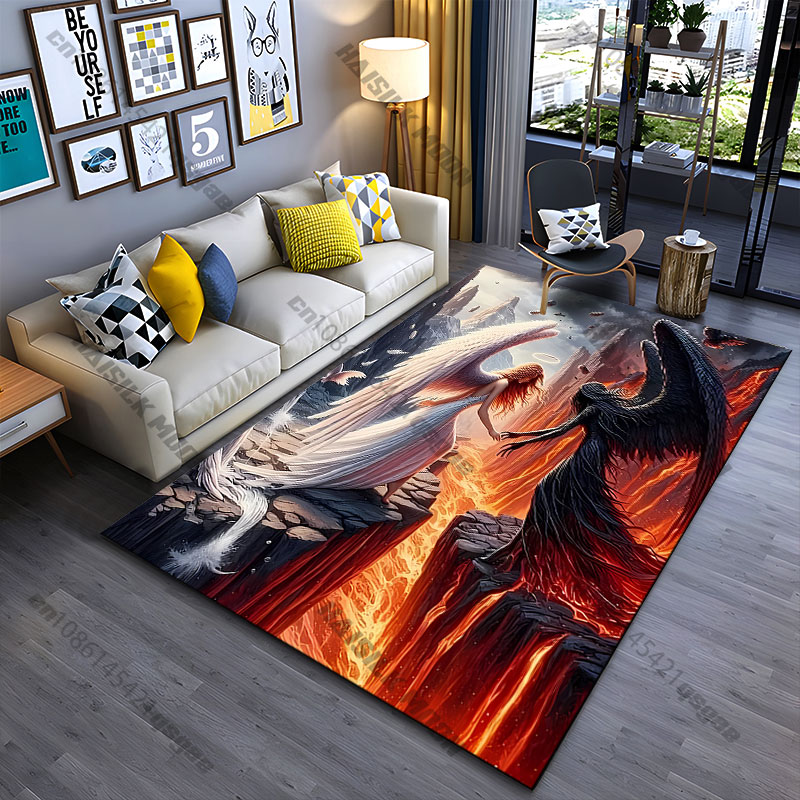 Home Goods Bathroom Mats - Good versus evil duality carpet Yoga