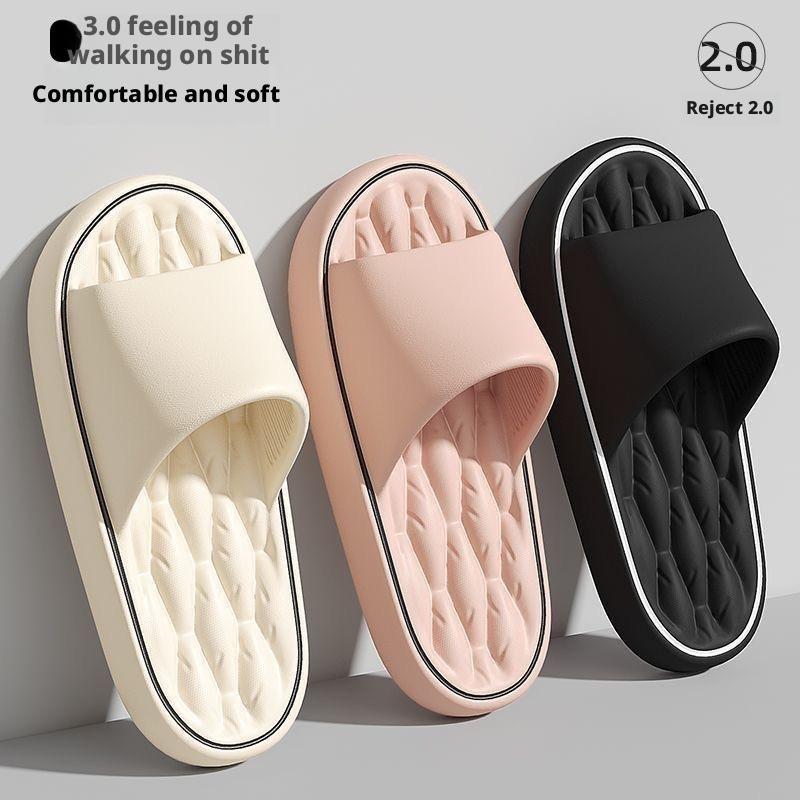 Home Bath - Line Pattern Slippers for Couple -