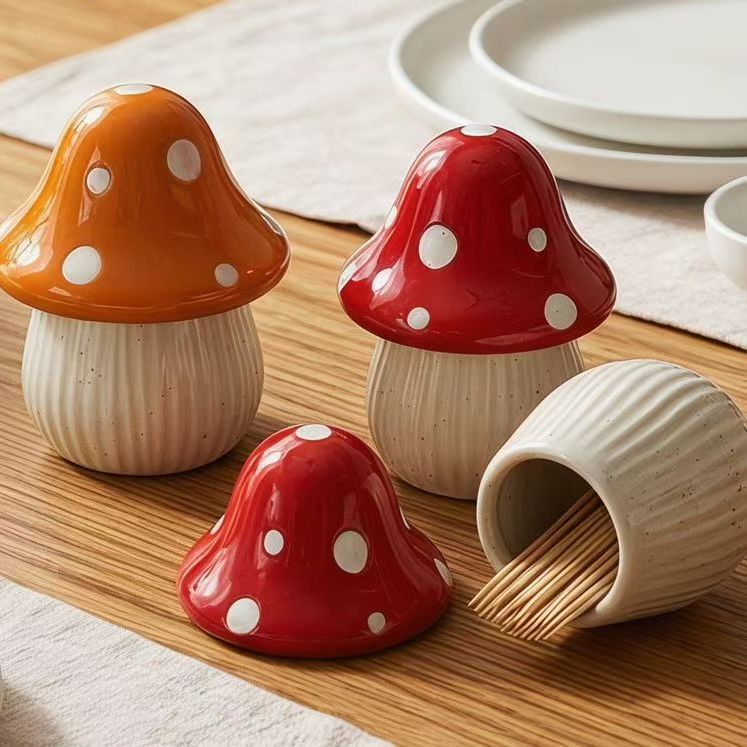 Cartoon Mushroom Ceramic Stora - Home Bathroom Organizer ulasan dan harga