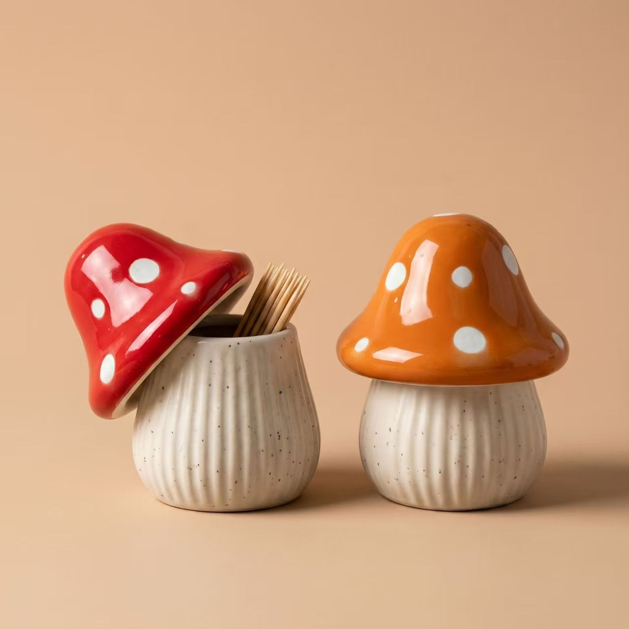 Cartoon Mushroom Ceramic Stora - Home Bathroom Organizer ulasan dan harga