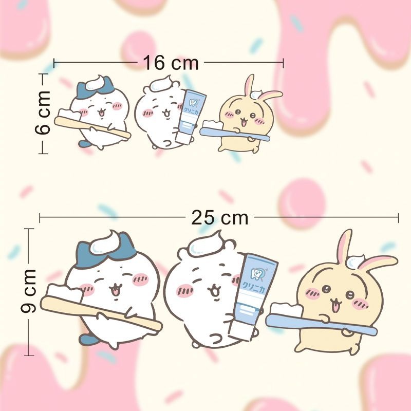 Hot Chiikawa Mirror Stickers S - Tiny Home Bathroom Kit ulasan dan harga