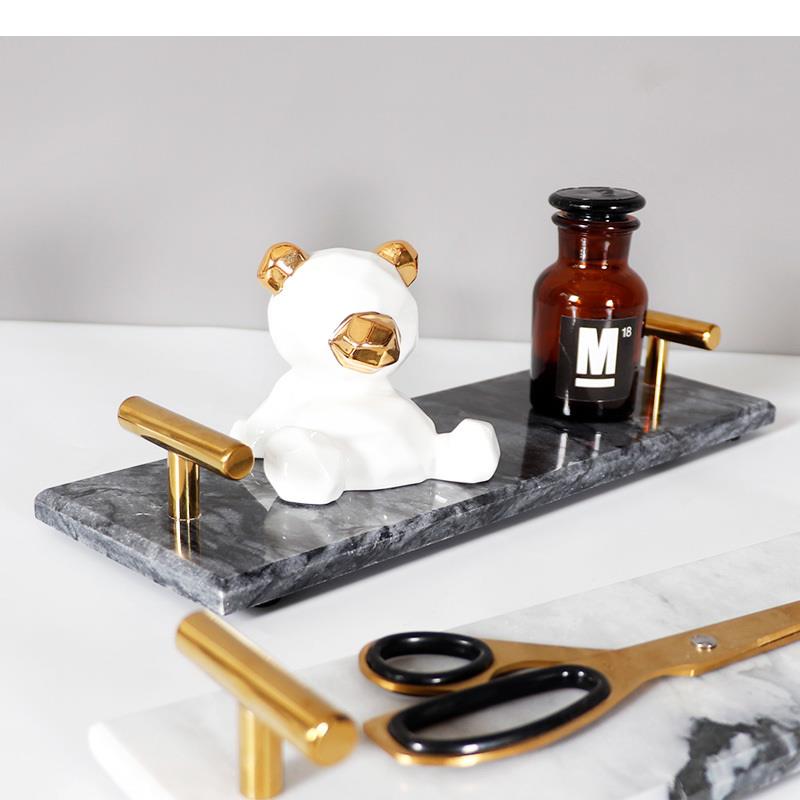 Nordic Natural Marble Tray Dec - Tiny Home Bathroom Kit ulasan dan harga
