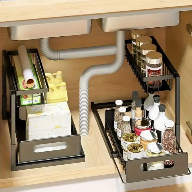 Heavy Duty Pull Out Cabinet Or - Home Bathroom Organizer ulasan dan harga
