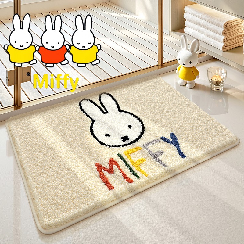 Kawaii Miffy Floor Mat Cute Ca - Home Goods Bathroom Mats ulasan dan harga