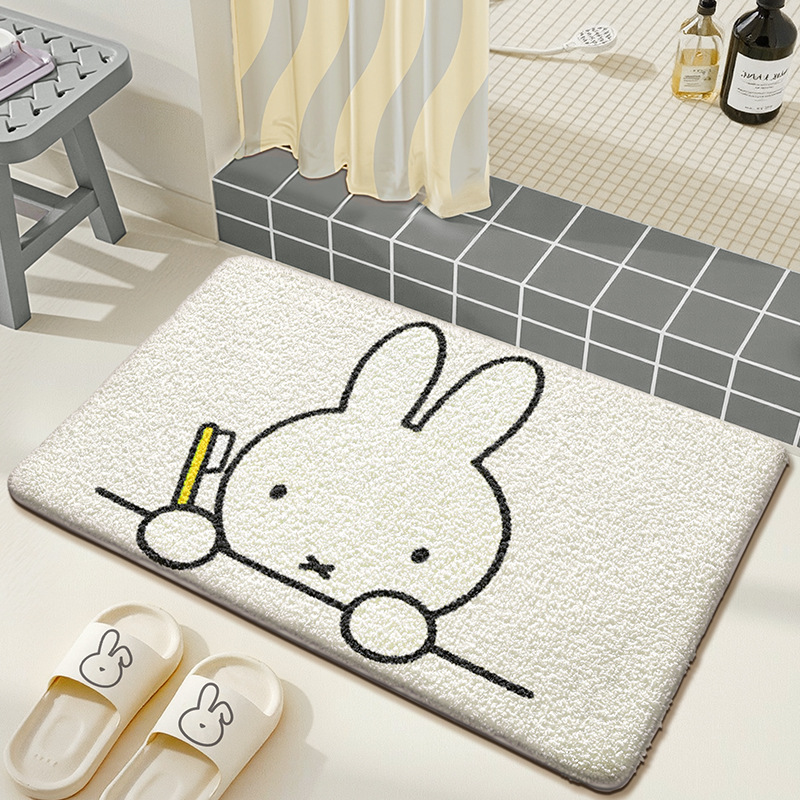 Kawaii Miffy Floor Mat Cute Ca - Home Goods Bathroom Mats ulasan dan harga
