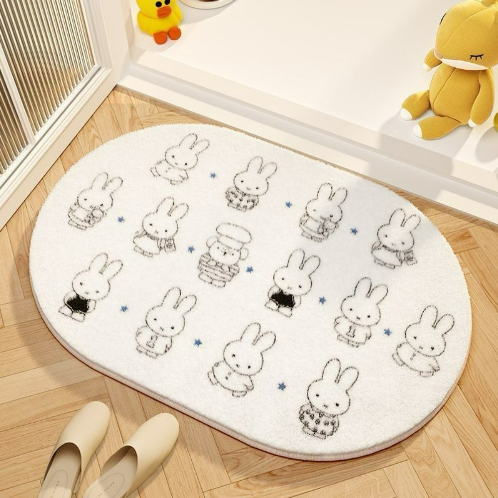 Miffy Cartoon Floor Mat Soft I - Home Goods Bathroom Mats ulasan dan harga