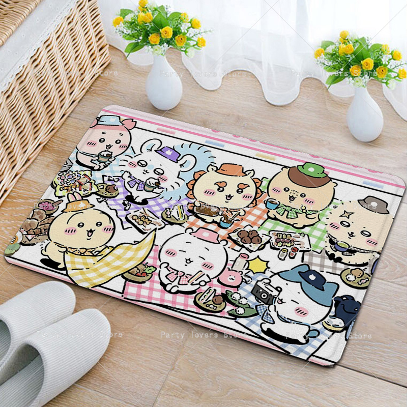 Anime Chiikawas Flannel Carpet - Home Goods Bathroom Mats ulasan dan harga