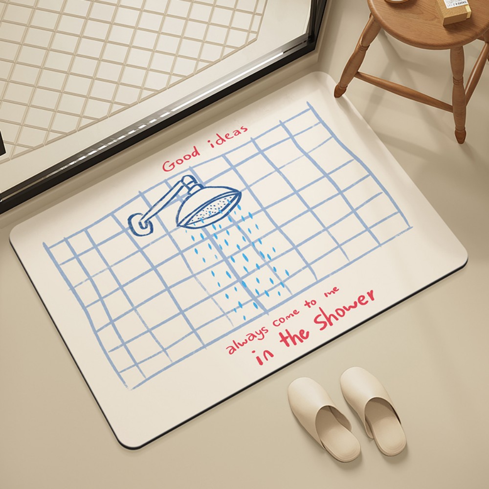 VIKAMA Bathroom Tile Shower Ma - Home Goods Bathroom Mats ulasan dan harga