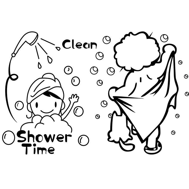 1pc Clean Shower Time Cute Lit - Tiny Home Bathroom Kit ulasan dan harga