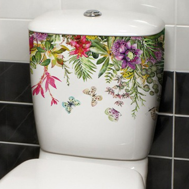 Vibrant Spring Butterfly Flowe - Home Bathroom Layout ulasan dan harga