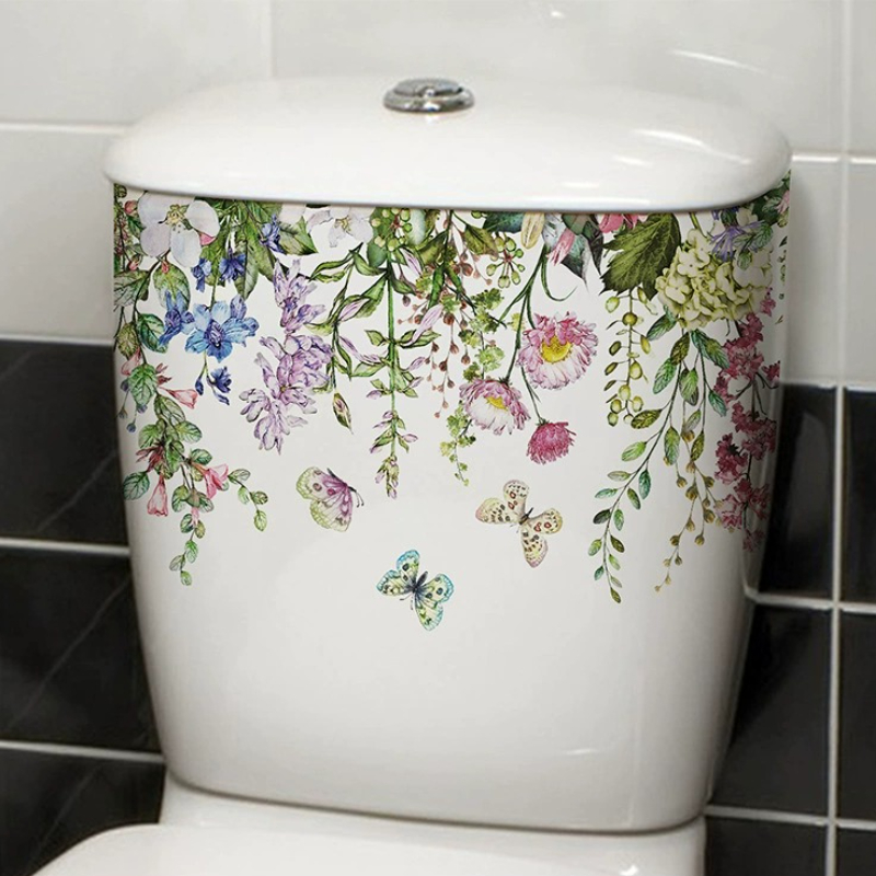 Vibrant Spring Butterfly Flowe - Home Bathroom Layout ulasan dan harga