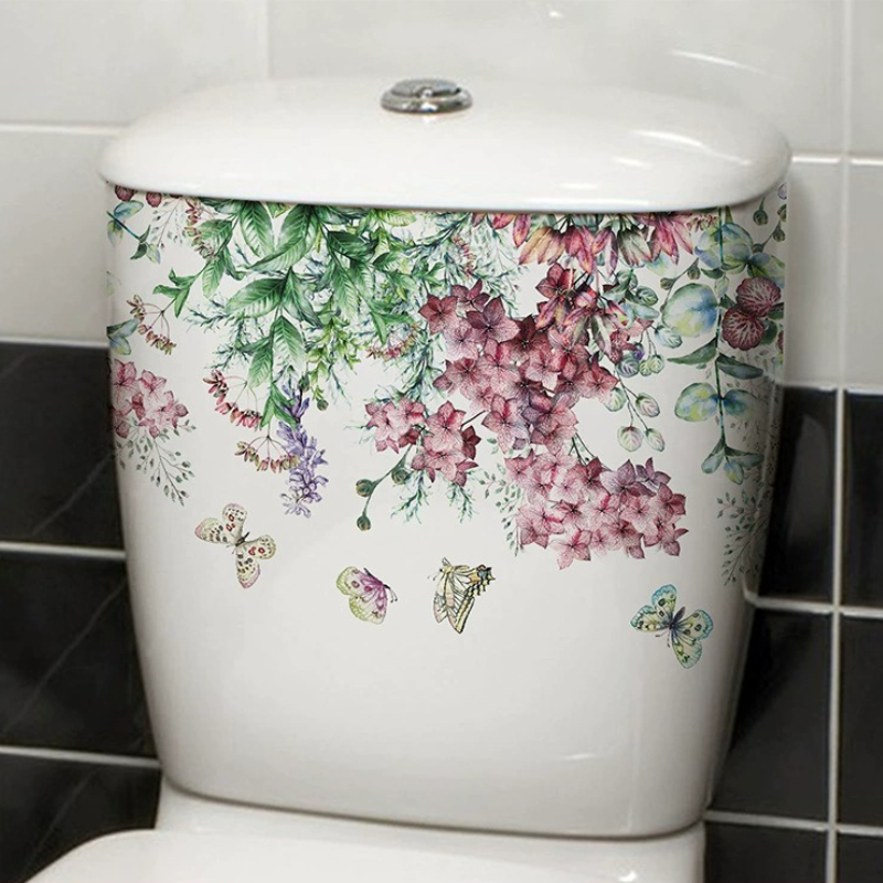 Vibrant Spring Butterfly Flowe - Home Bathroom Layout ulasan dan harga