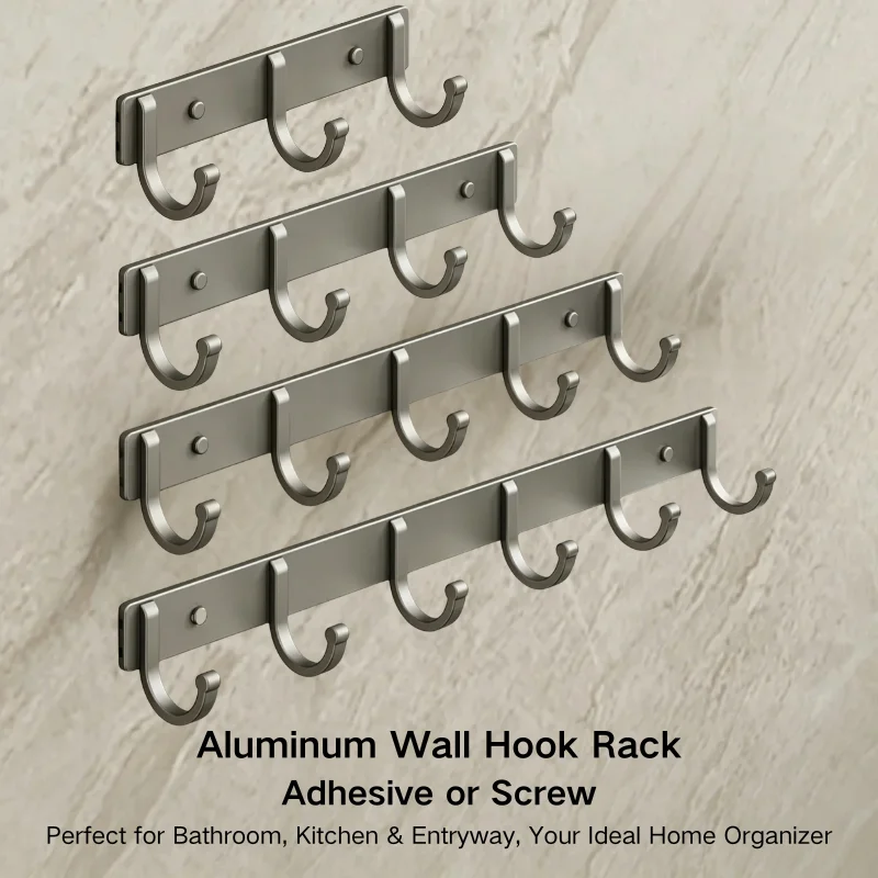 Aluminum Wall Hook Rack – No-D - Home Bathroom Organizer ulasan dan harga