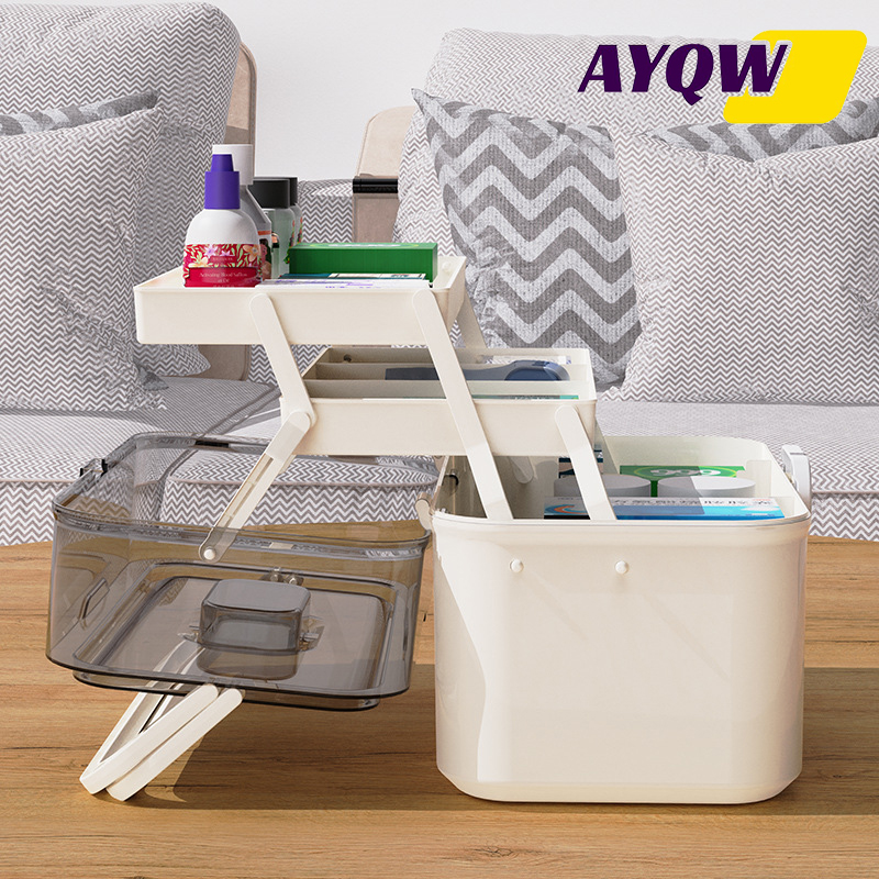 Large Capacity Clear Lid Medic - Home Bathroom Organizer ulasan dan harga