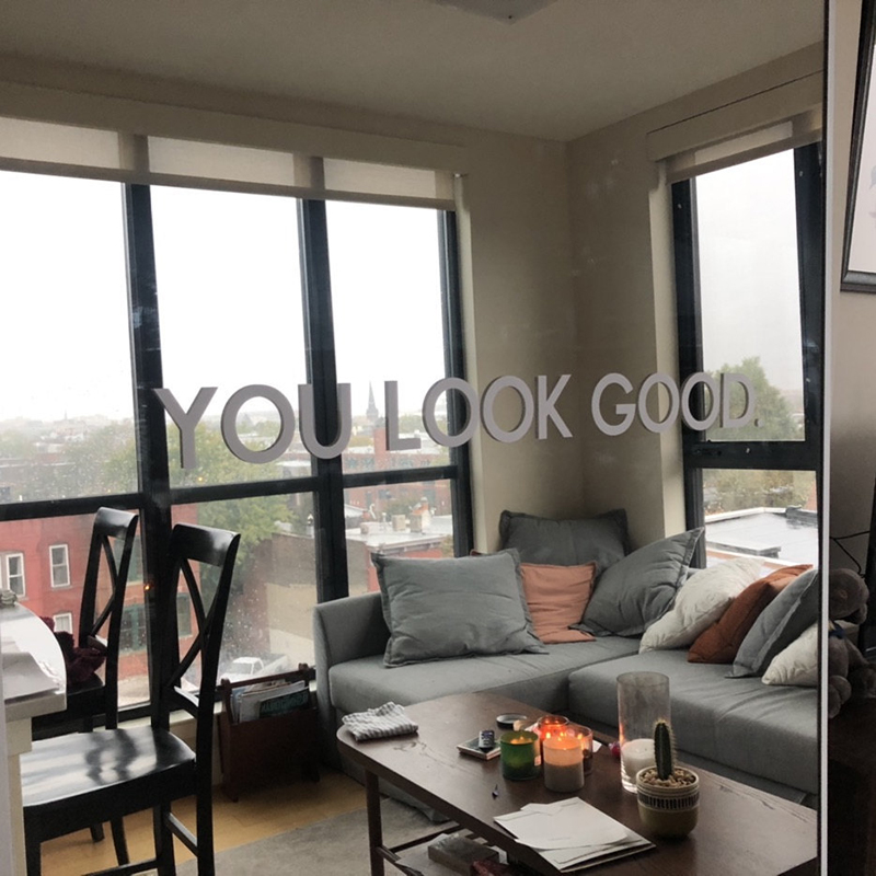 You Look Good Mirror Wall Stic - Home Goods Bathroom Decor ulasan dan harga