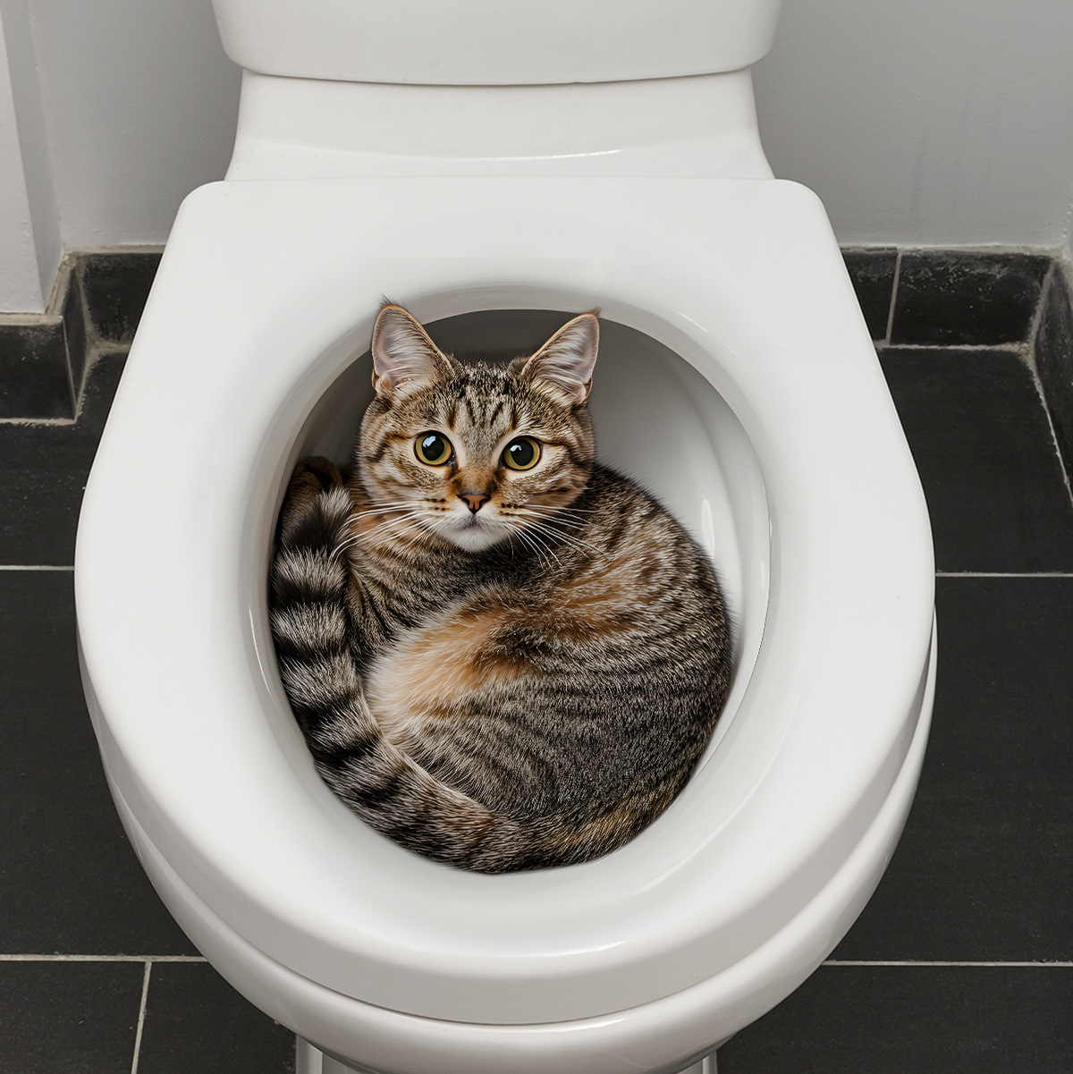 3D Funny Cat Toilet Sticker Ba - Tiny Home Bathroom Kit ulasan dan harga