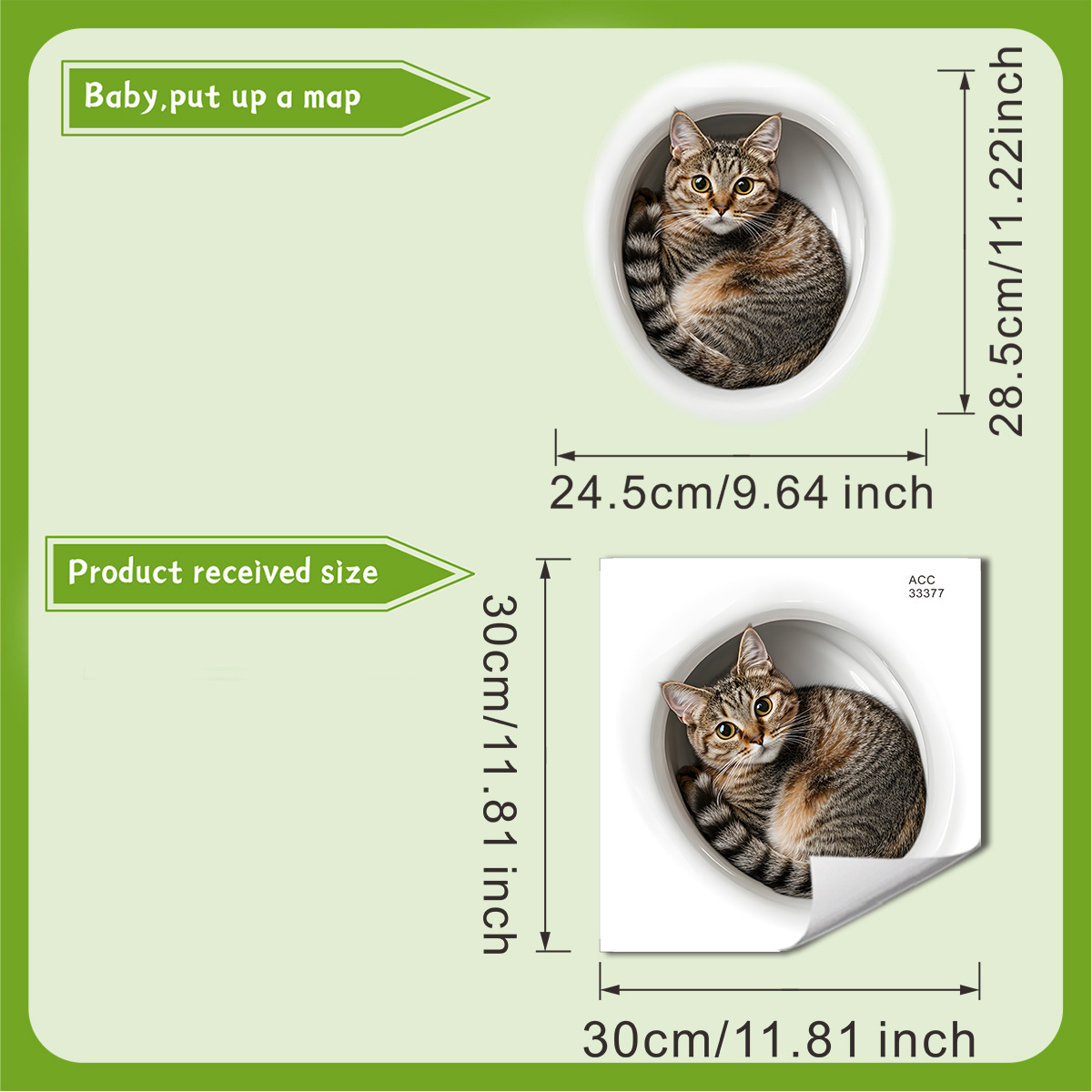 3D Funny Cat Toilet Sticker Ba - Tiny Home Bathroom Kit ulasan dan harga