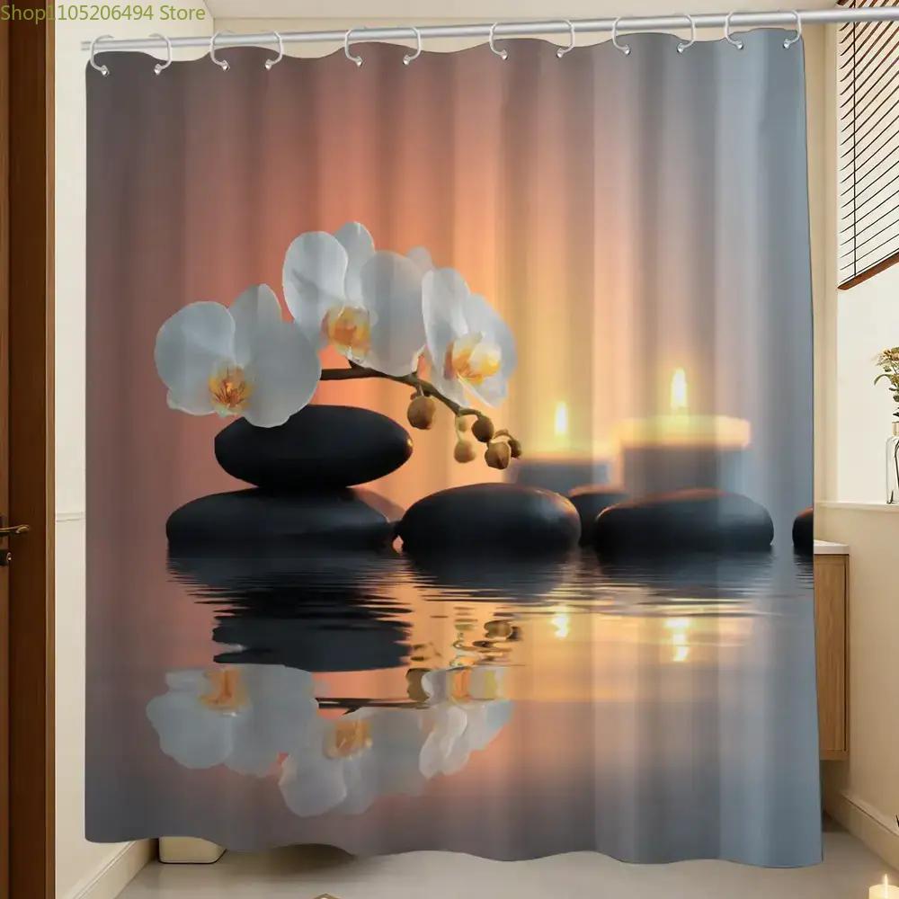 Zen Orchid and Stones Shower C - Home Bathroom Spa Ideas ulasan dan harga