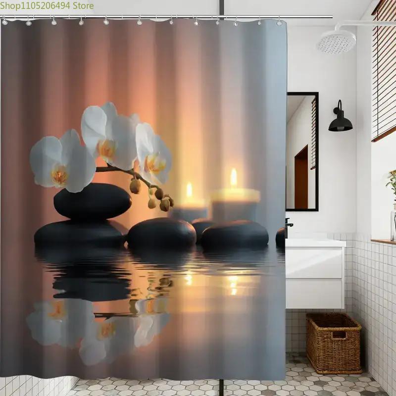 Zen Orchid and Stones Shower C - Home Bathroom Spa Ideas ulasan dan harga