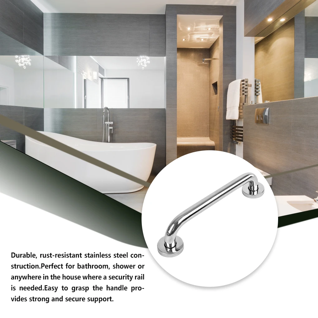 Towel Grab Bar Stainless Steel - Home Goods Bathroom Vanity ulasan dan harga